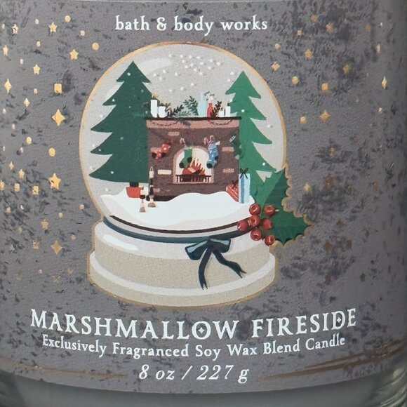 BBW Marshmallow Fireside Bath & Body Works Single Wick Candle - Picture 3 of 10